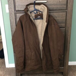Men's Brown Hooded Performance Jacket